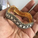 Natural Polki Rose Cut Diamond 925 Sterling Silver Bracelet Bangle CSJ11317
