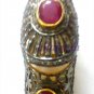 Vintage Antique Look 2.30Ct Rose Cut Diamond 925 Silver Ruby Knuckle Ring CSJ405