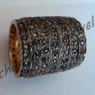 Antique Look Handcrafted Natural Rose Cut Diamond Silver Valentine Band Ring