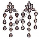 Victorian/Antique Inspired 2.00 Ctw Polky Diamond .925 Sterling Silver Earring