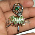 Vintage/Antique Look 1.00Ct Rose Cut Diamond 925 Silver Doll Brooch @CSJ243