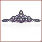 Royal Vintage Inspire 3.90Ct Rose Cut Sapphire Sterling Silver Pearl Tiara Crown