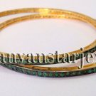 Victorian/Antique Inspire Handmade 4.25Ct Emerald .925 Silver Bracelet @CSJ 445