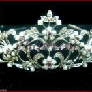Royal Party Vintage Inspire 3.90Ct Rose Cut Diamond 925 Silver Pearl Tiara Crown