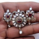 Vintage/Antique Look 3.00C Rose Cut/Polki Diamond 925 Silver Pendant/Earring CSJ