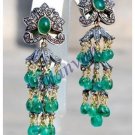 Vintage Style 1.30Ct Rose Cut Diamond 925 Silver Fine Onyx Earring ebay365