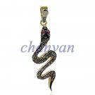 Antique Snake Look 0.96Ct Rose Cut/Polki Diamond 925 Silver Pendant @Ebay CSJ320