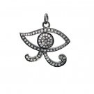 Evil Eye Rose Cut Diamond Oxidized Sterling Silver Pendant CSJ607 Ebay