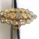 Unique Estate Antique Look Un Cut Polky Diamond 925 Silver Long Ring CS2517