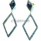 Vintage Look 1.60Ct Rose Cut Diamond Sterling Silver Geometric  Earring CSJ Ebay