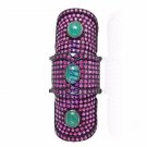 Vintage Look Handmade 2.40Ct Ruby Emerald Sterling Silver Knuckle Ring @CSJ14317