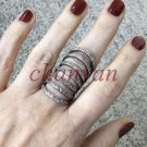 Vintage Victorian Ins Artisan Rose Cut Diamond 925 Sterling Silver Designer Ring