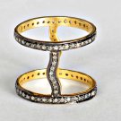 Victorian Inspire 1.64 Ctw Rose Cut Diamond .925 Silver Ruby Ring @ ebay27417