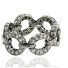 Vintage Inspire Pave Rose Cut Diamond 925 Sterling Silver Promise Ring CSJ710