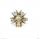 Bollywood Look Natural 0.10Ct Diamond Solid 14K Yellow Gold Nose Pin/ Stud CSJ