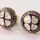 Vintage Style 0.80C Rose Cut Diamond 92.5% Silver Polky Antique Earring @CSJ413