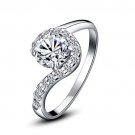 Solitaire Simulated Diamond 1.78Ct Solid White 14K Gold Wedding Ring @EBay US138
