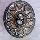 Wedding Gift Antique Look Rose Cut Diamond 925 Sterling Silver Polky Ring CSJ22