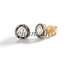 Antique Look Handmade Rose Cut Diamond 925 Silver Women Stud Earring CSJ611