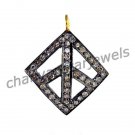 Vintage/Antique Look 0.75Ct RoseCut Diamond 925 Silver Charm Luck Pendant CSJ180