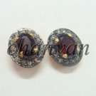 Vintage Style 0.60C Rose Cut Diamond 925 Silver Garnet Cute Stud Earring ebay