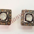 Vintage Style 0.55Ct Rose Cut/Polky Diamond Sterling Silver Stud Earring @CSJ380