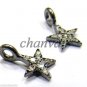 STAR Style Pave Antique Look Rose Cut Diamond 925 Silver (TWO PC) Pendant CSJ667