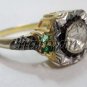 Victorian Look Rose Cut Diamond Sterling Oxidize Silver Polki Antique Ring CS418