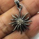 Sun Rays !!Vintage/Antique Look 0.24Ct  Rose Cut Diamond 925 Silver Pendant @CSJ