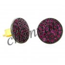Victorian/Antique/Vintage Look 1.00Ct Rose Cut 925 Silver Stud Ruby Earring@ebay
