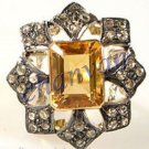 Antique/Vintage Look 0.64Ct RoseCut Diamond Sterling Silver Ring Jewelry CSJ236
