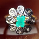 Vintage/Antique Reproduction Handmade Rose Cut Diamond 92.5% Silver Ring @CSJ146