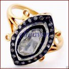 Vintage Repro. 0.69Ct Rose Cut Polki Diamond Sterling Silver Ring Jewelry @CSJ