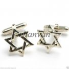 Star Cufflinks Handmade 925 Sterling Silver Fine Wedding Men's Jewelry CSJ4717