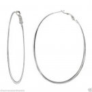 Popular Handmade 925 Silver Rhodium Plate Girl Gift Oval Hoop Earring CSJ27917
