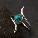 Stylish Cute 925 Sterling Silver Turquoise Party Wedding  Ring Jewelry CSJUS