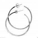 Popular Rhodium Finish Handcraft Sterling Silver Women Hoop Earring @CSJ Ebay