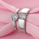 Engagement Jewelry !! Solitaire Diamond 925 Silver Bride & Groom Ring Pair @CSJ
