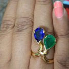 Tear Drop ! Handmade 925 Sterling Silver Gold Finish Women Ring Jewelry CSJ@Ebay