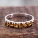 Handmade Sterling Silver Citrine Party Women Gift Prong Ring Jewelry Ebay CSJ