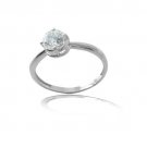 Round Solitaire Insp 1.74C Diamond 925 Silver Women Prong Ring CSJ116