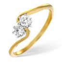 Engagement Two Stone Look VVS1 Look Diamond 925 Silver Ring Jewelry CSJ008