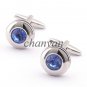 Handmade 925 Sterling Silver Blue Stone Cufflinks For Father Men's Jewelry CSJ
