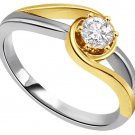 Engagement Solitaire VVS1 1.10Ct Diamond Sterling Silver Ring Jewelry CSJ007
