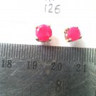 Pink Stone 925 Sterling Silver Women Gift Popular Stud Earring CSJ2188