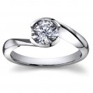 Anniversary Gift 925 Silver Handmade Round Solitaire Diamond Women Ring CSJ25417