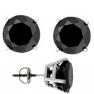 Black 3.25Ct Simulated Diamond Sterling Silver Wedding Stud Earring CSJ230917