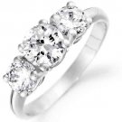 Round Solitaire 2.55Ct Simulated Diamond Silver Engagement Ring CSJ21917