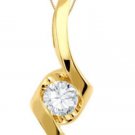 1.60Ct VVS1 Simulated Diamond 925 Silver 14K Gold Overlay Women Pendant CSJ2309