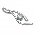 Designer Solitaire Diamond 925 Sterling Silver Women Gift Pendant Jewelry CSJ211